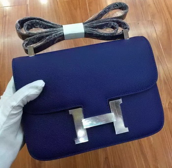 Hermes Constance Bag Calfskin Leather H9999 Blue