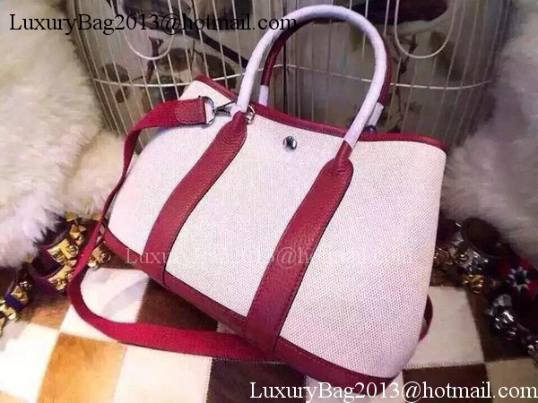 Hermes Garden Party 36cm Tote Bags Canvas HGP1927 Burgundy