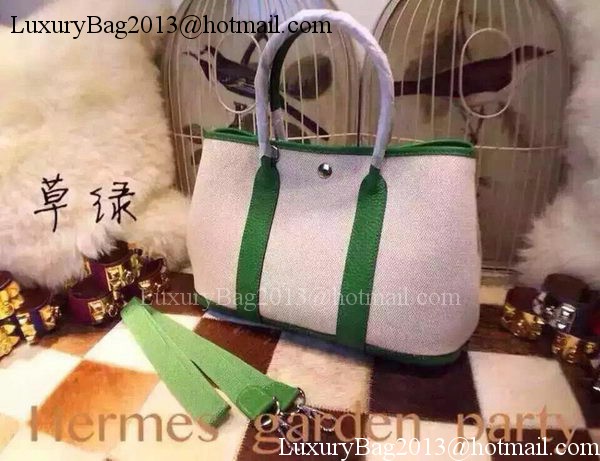 Hermes Garden Party 36cm Tote Bags Canvas HGP1927 Green