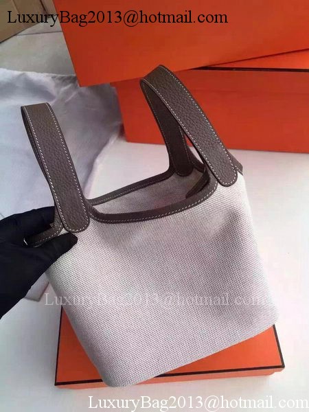 Hermes Picotin Lock 18cm Bag Canvas HPL8618T Dark Grey