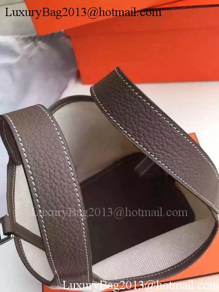 Hermes Picotin Lock 18cm Bag Canvas HPL8618T Dark Grey