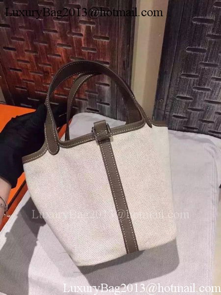 Hermes Picotin Lock 18cm Bag Canvas HPL8618T Dark Grey