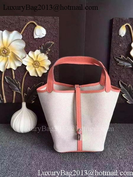 Hermes Picotin Lock 18cm Bag Canvas HPL8618T Light Pink