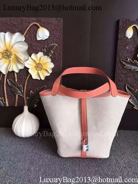 Hermes Picotin Lock 18cm Bag Canvas HPL8618T Light Pink