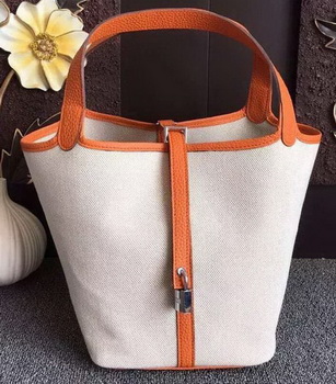 Hermes Picotin Lock 18cm Bag Canvas HPL8618T Orange