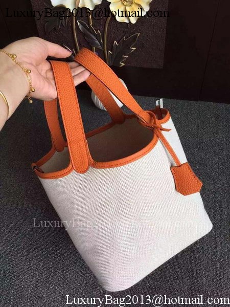 Hermes Picotin Lock 18cm Bag Canvas HPL8618T Orange