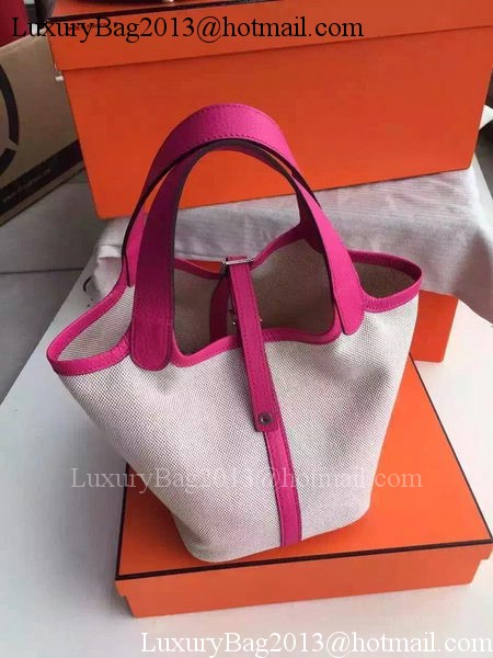 Hermes Picotin Lock 18cm Bag Canvas HPL8618T Rose