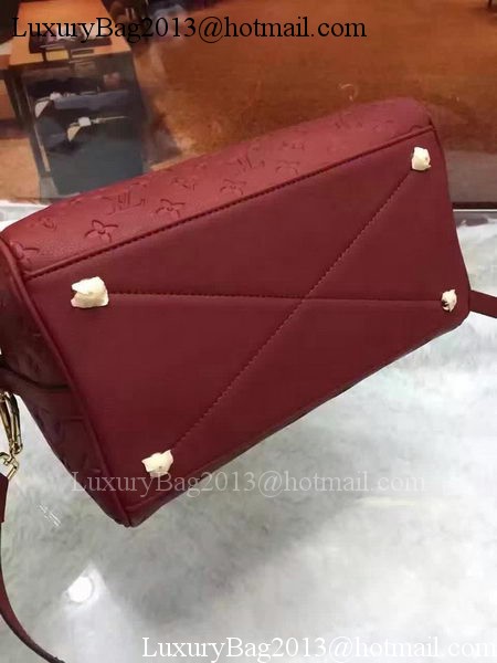 Louis Vuitton Monogram Empreinte Speedy 30 Bag M40762 Burgundy