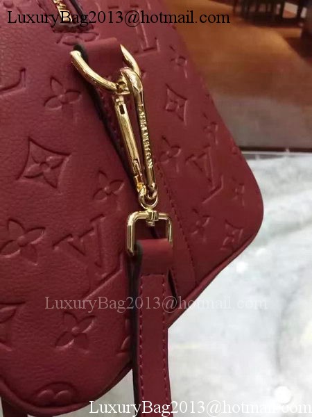 Louis Vuitton Monogram Empreinte Speedy 30 Bag M40762 Burgundy