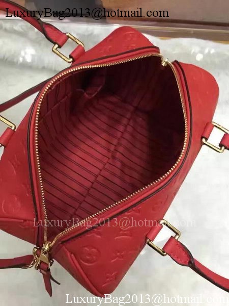 Louis Vuitton Monogram Empreinte Speedy 30 Bag M40762 Red