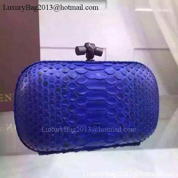 Bottega Veneta Snake Leather Knot Clutch BV8653 Blue