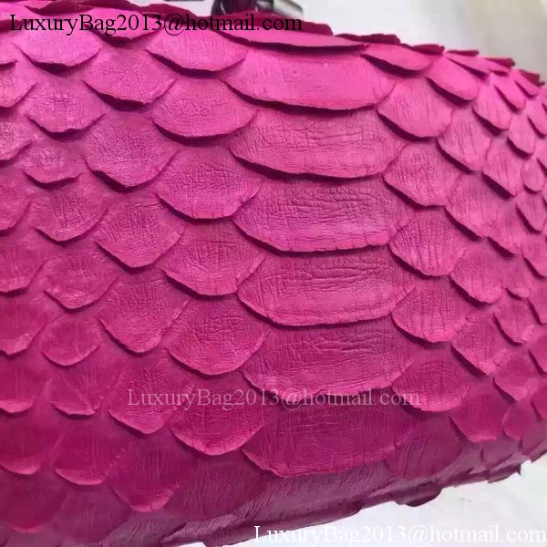 Bottega Veneta Snake Leather Knot Clutch BV8653 Rose