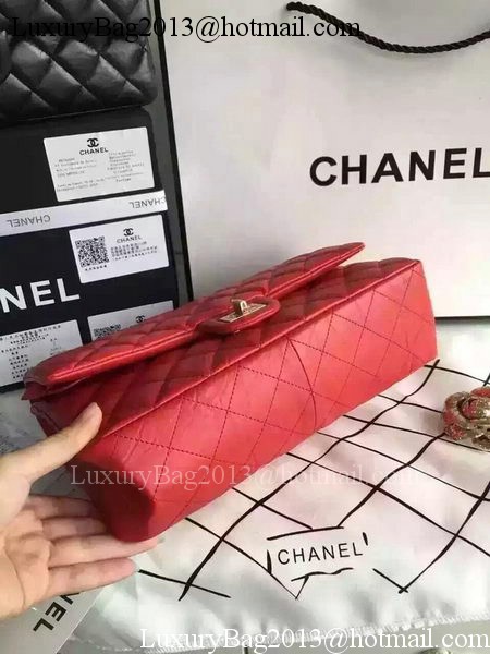 Chanel Classic Flap Bag Red Original Leather CHA8575 Gold