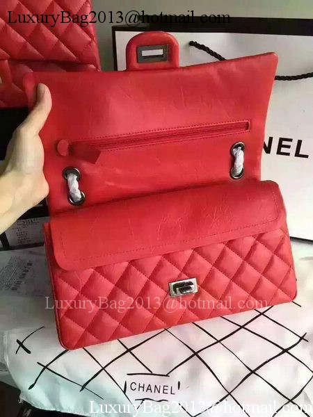 Chanel Classic Flap Bag Red Original Leather CHA8575 Silver