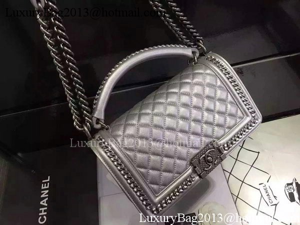 Chanel Classic Top Flap Bag Original Leather A90095 Silver