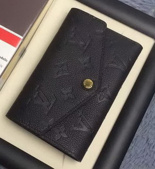 Louis Vuitton Monogram Empreinte COMPACT CURIEUSE WALLET M60568 Black