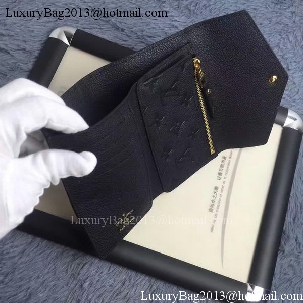 Louis Vuitton Monogram Empreinte COMPACT CURIEUSE WALLET M60568 Black