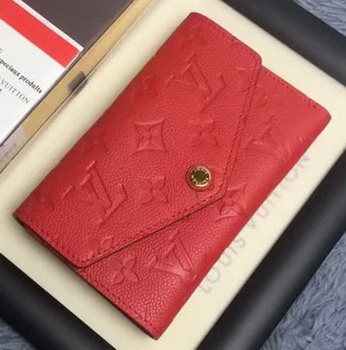 Louis Vuitton Monogram Empreinte COMPACT CURIEUSE WALLET M60568 Red