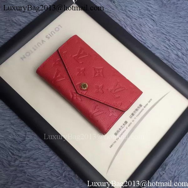 Louis Vuitton Monogram Empreinte COMPACT CURIEUSE WALLET M60568 Red