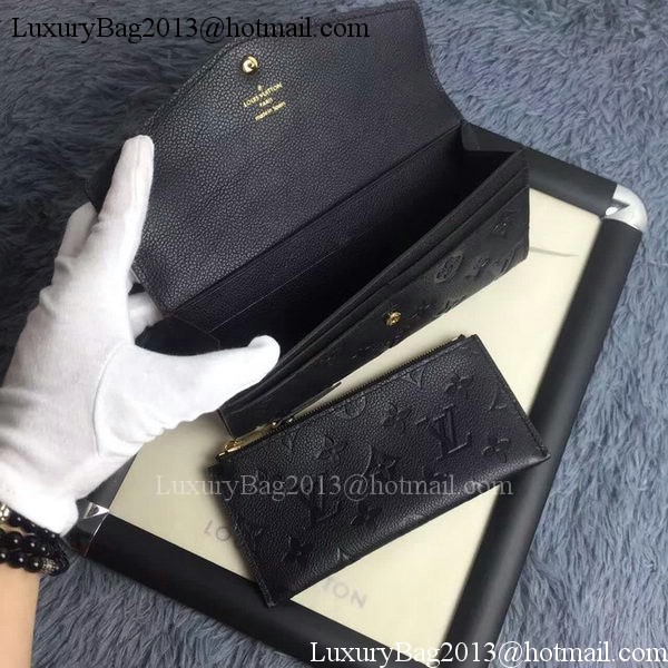 Louis Vuitton Monogram Empreinte WALLET M60565 Black