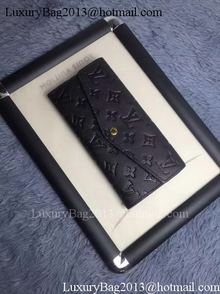 Louis Vuitton Monogram Empreinte WALLET M60565 Black