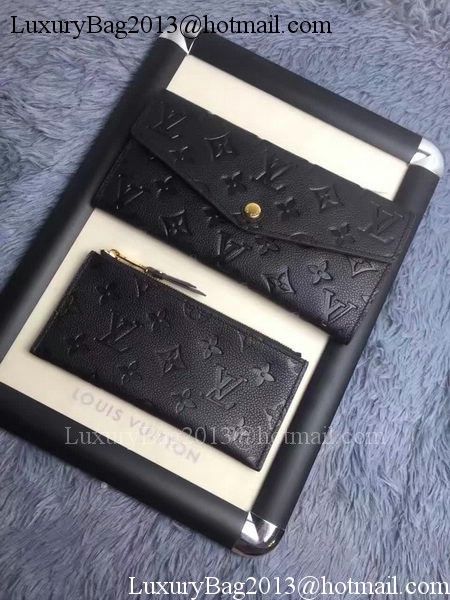 Louis Vuitton Monogram Empreinte WALLET M60565 Black