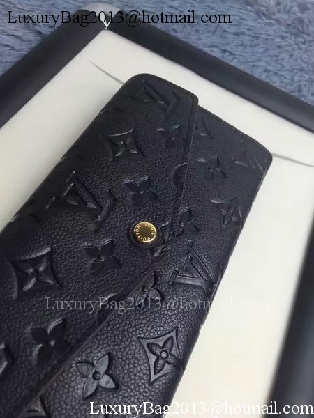 Louis Vuitton Monogram Empreinte WALLET M60565 Black