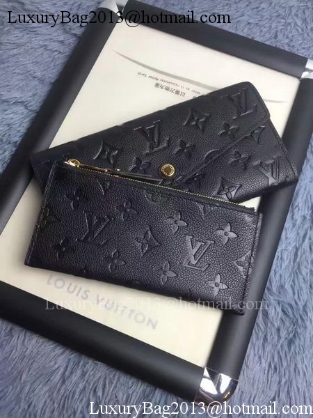 Louis Vuitton Monogram Empreinte WALLET M60565 Black