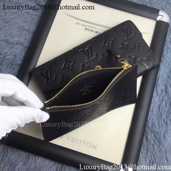 Louis Vuitton Monogram Empreinte WALLET M60565 Black