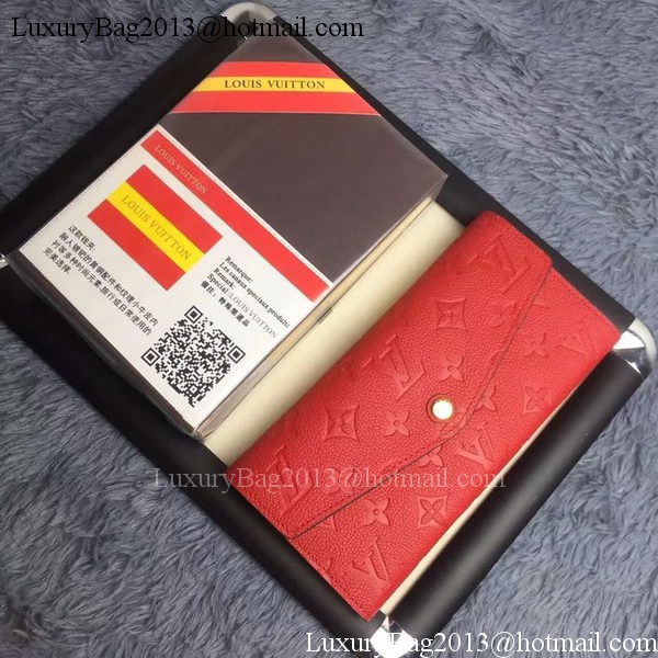 Louis Vuitton Monogram Empreinte WALLET M60565 Red