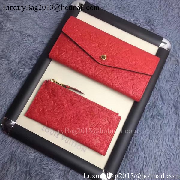 Louis Vuitton Monogram Empreinte WALLET M60565 Red