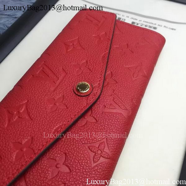 Louis Vuitton Monogram Empreinte WALLET M60565 Red