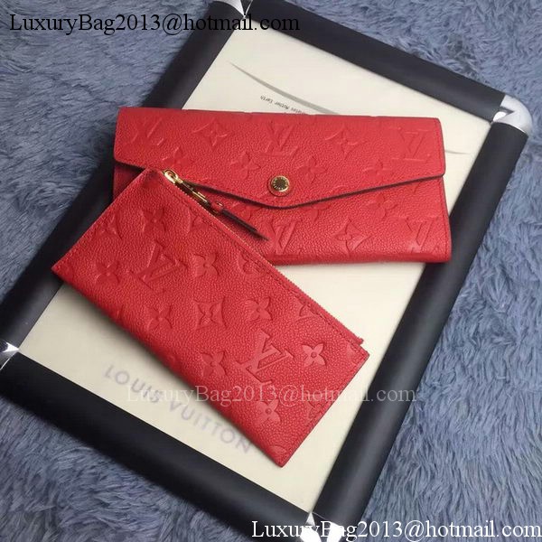 Louis Vuitton Monogram Empreinte WALLET M60565 Red