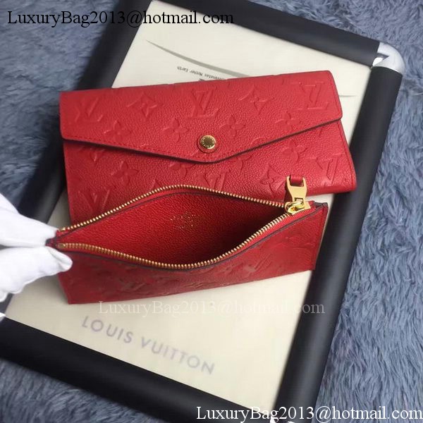 Louis Vuitton Monogram Empreinte WALLET M60565 Red