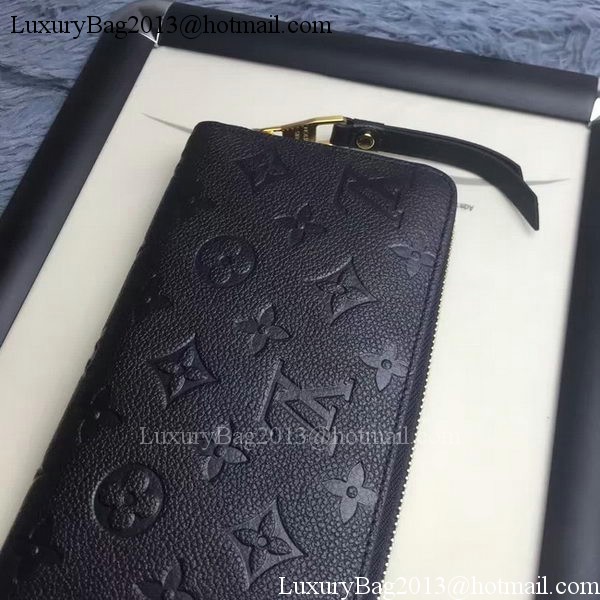 Louis Vuitton Monogram Empreinte ZIPPY WALLET M60571 Black