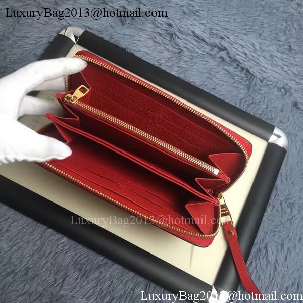 Louis Vuitton Monogram Empreinte ZIPPY WALLET M60571 Red