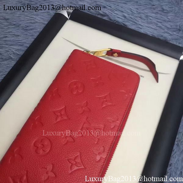 Louis Vuitton Monogram Empreinte ZIPPY WALLET M60571 Red