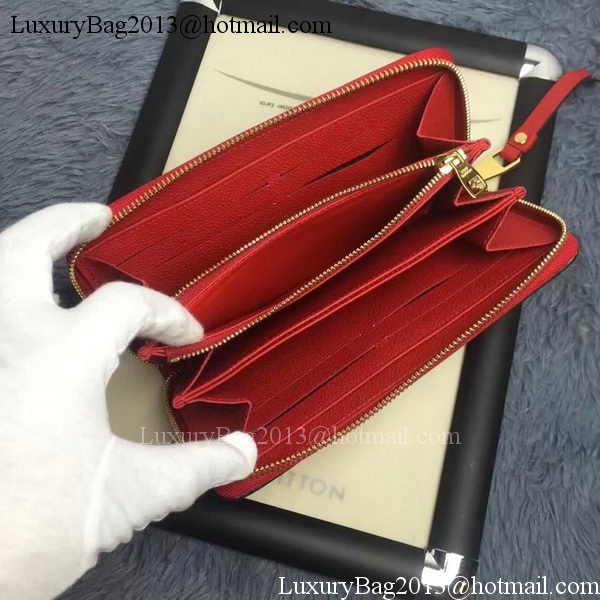 Louis Vuitton Monogram Empreinte ZIPPY WALLET M60571 Red