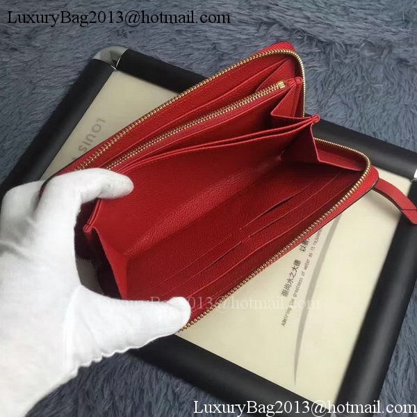 Louis Vuitton Monogram Empreinte ZIPPY WALLET M60571 Red