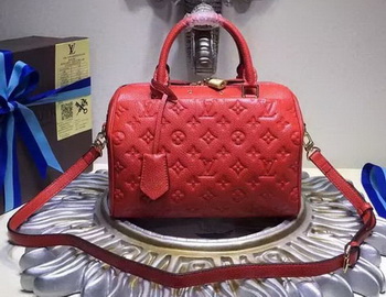 Louis Vuitton Monogram Empreinte SPEEDY BANDOULIÈRE 25 Bag M42403 Red