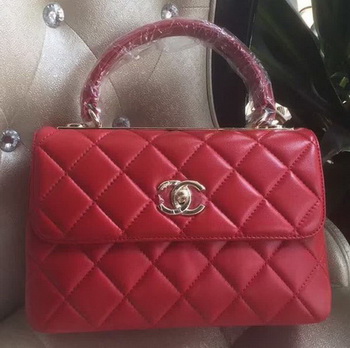 Chanel Classic Top Flap Bag Original Sheepskin Leather A92236 Red