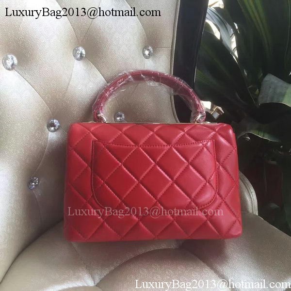 Chanel Classic Top Flap Bag Original Sheepskin Leather A92236 Red