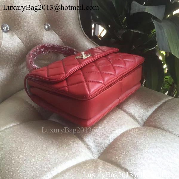 Chanel Classic Top Flap Bag Original Sheepskin Leather A92236 Red