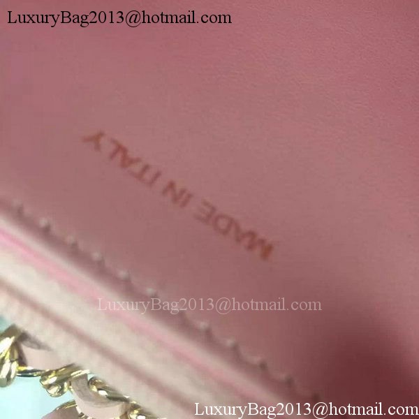 Chanel WOC mini Flap Bag Pink Sheepskin A5373 Gold