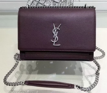 Yves Saint Laurent Cross-body Shoulder Bag Y13927 Purple