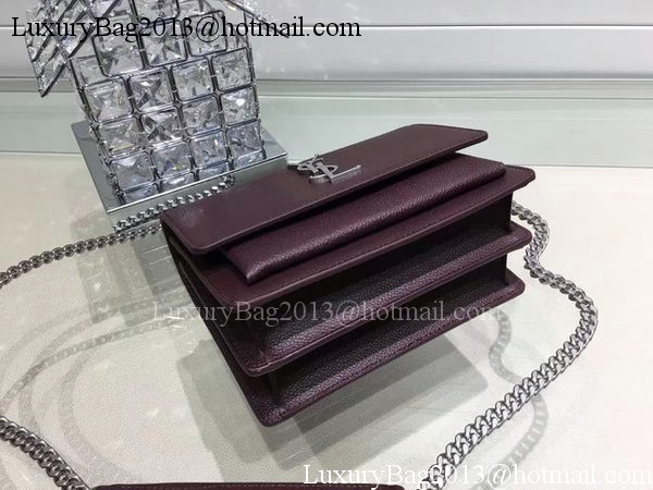 Yves Saint Laurent Cross-body Shoulder Bag Y13928 Purple