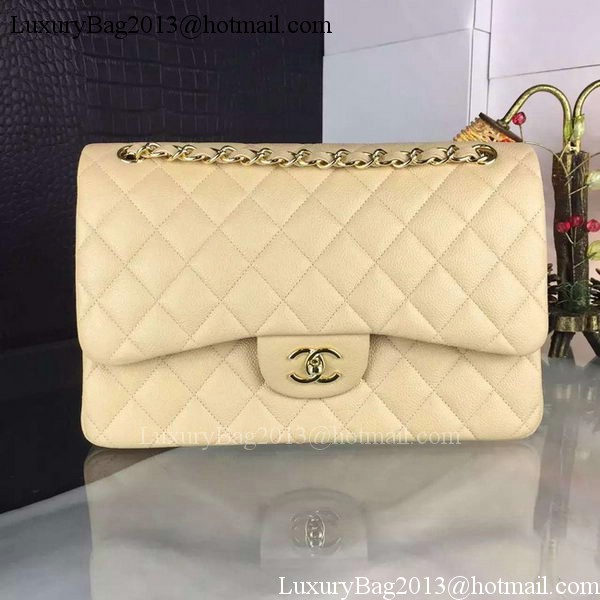 Chanel Classic Flap Bag Original Cannage Patterns A1119 Apricot