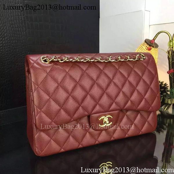 Chanel Classic Flap Bag Original Cannage Patterns A1119 Burgundy