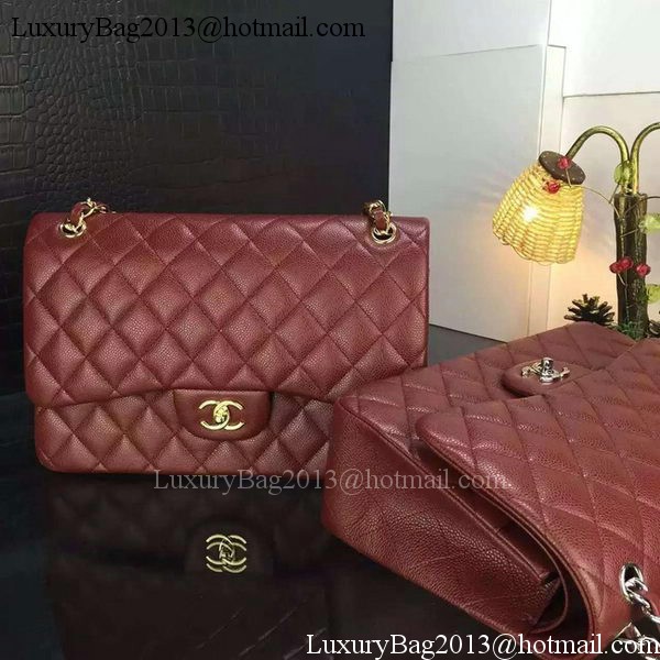 Chanel Classic Flap Bag Original Cannage Patterns A1119 Burgundy