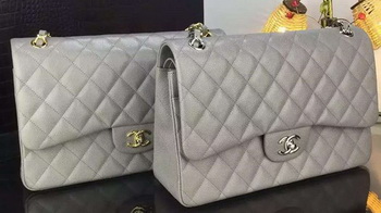 Chanel Classic Flap Bag Original Cannage Patterns A1119 Grey